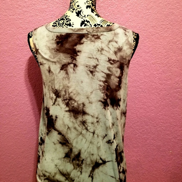 Ginger G Black & Blue Tie Dye tank top XL - Picture 3 of 4